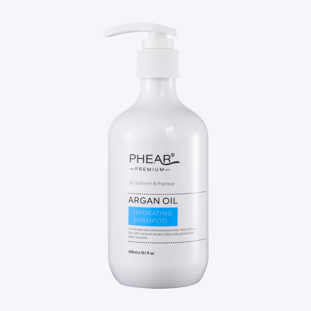Phear Argan Oil Hydrating Shampoo bottle on a white background