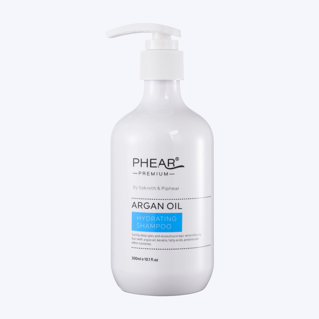 Phear Argan Oil Hydrating Shampoo bottle on a white background
